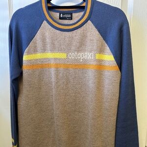 Cotopaxi Unisex Libre Sunrise sweater 100% Cashllama, Mens Large, Womens XL